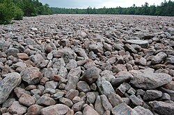 A boulder field in Pennsylvania