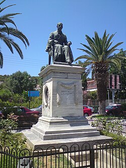 Statue of Panayis Athanase Vagliano in Argostoli.