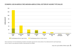 Economic loss in agriculture and non-agricultural sectors by hazard type, 1991 - 2023.
