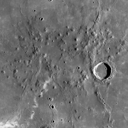 Overhead view of the Marius Hills