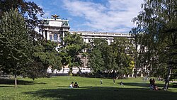 The Burggarten, facing the back of the Hofburg