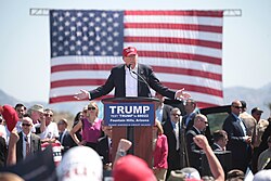 Trump speaks at an Arizona rally in March 2016.