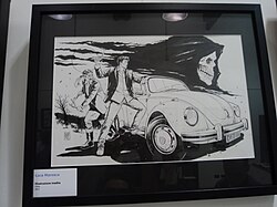 Dylan Dog and his sidekick Groucho (left). Art by Luca Maresca