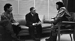 (Left to right) Simone de Beauvoir, Jean-Paul Sartre, and Ernesto Che Guevara meeting in Cuba, 1960. They were some of the radical icons of the 1960s.