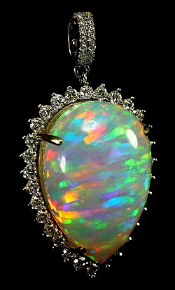 Gem grade Ethiopian Welo precious opal pendant