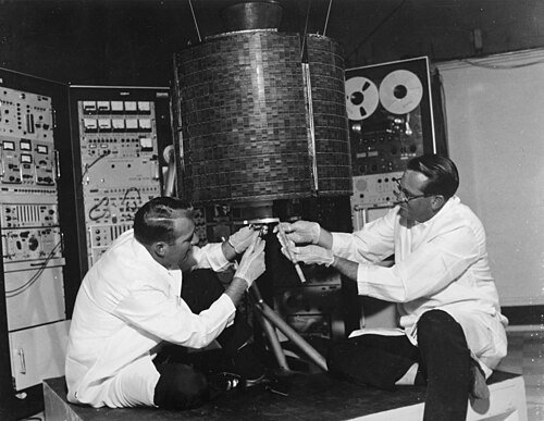 Intelsat I (1965), the world's first commercial communications satellite, was used among others to relay the Our World multi-national broadcast (1967), the first multi-satellite relayed television broadcast.