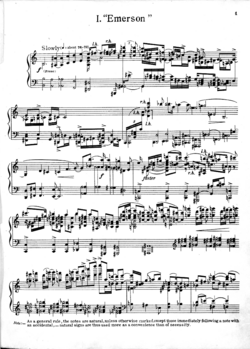 The beginning of the Concord Sonata, first edition