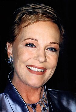 Andrews pictured in 2001, the year she starred as Queen Clarisse Marie Renaldi in The Princess Diaries