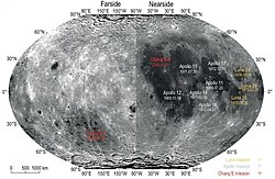 Map of sample-return missions on the Moon as of 2024.