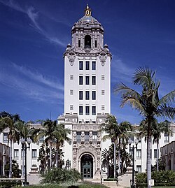 Beverly Hills City Hall, built in 1931 in a California Churrigueresque style