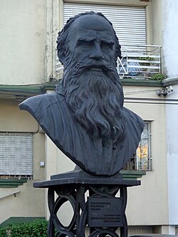 Bust of Tolstoy in Montevideo, Uruguay