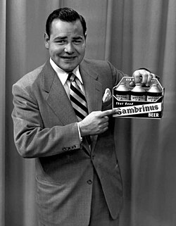 "Johnny" Winters promoting Gambrinus Beer in the early 1950s for August Wagner Breweries, Inc. on WBNS-TV in Columbus, Ohio