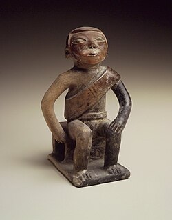 Coquero (Figure Chewing Coca), 850–1500 C.E. Brooklyn Museum