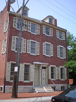 The Edgar Allan Poe National Historic Site in Philadelphia, one of several preserved former residences of Poe