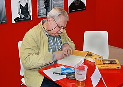 Andrzej Sapkowski at the 2010 World Book Fair in Prague, Czech Republic