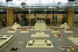 Model of Templo Mayor. Mexico City Metro Zócalo station.