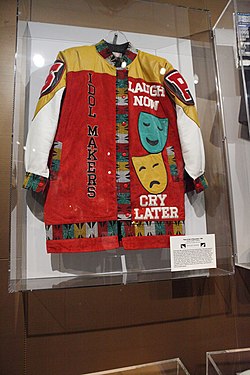 1980s era Salt-N-Pepa jacket on display at the Rock and Roll Hall of Fame