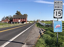 US 15 Bus. northbound in the Gettysburg National Military Park
