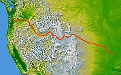400,000 men, women, and children traveled 2,000 miles (3,200 km) in wagon trains during a six-month journey on the Oregon Trail.