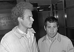 Garfunkel and Simon at Schiphol Airport, the Netherlands, in 1966