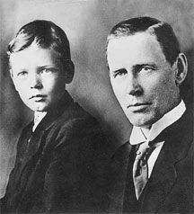 Lindbergh and his father, c. 1910
