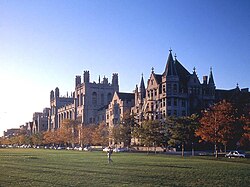 University of Chicago view from the Midway Plaisance