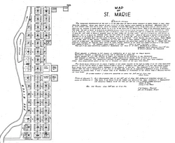 Plat of St. Marie, Wisconsin, filed by John Shaw on June 27, 1851