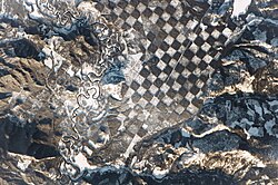 Checkerboard pattern alongside the Priest River in northern Idaho