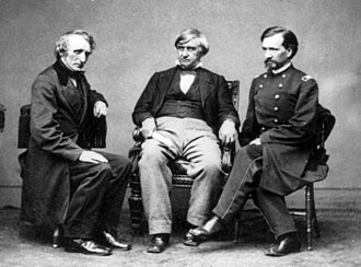 John Bingham (left), along with Joseph Holt (center) and Henry Burnett (right), were the three prosecutors in charge of the Lincoln assassination trial.