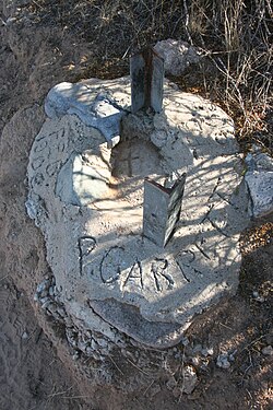 Memorial marking spot where Garrett was killed