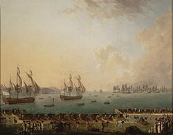 The Battle of Martinique between British and French fleets in 1779