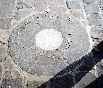 Point zéro (kilometre zero) on the parvis of Notre-Dame de Paris