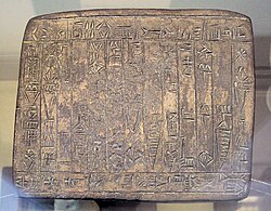 Foundation tablet of Atal-shen, king of Urkesh and Nawar, Habur Bassin, circa 2000 BCE. Louvre Museum AO 5678.