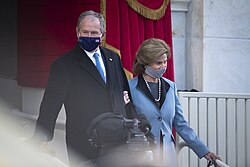 George W. Bush and Laura at the inauguration of Joe Biden on January 20, 2021