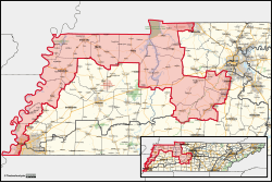 Tennessee's 5th congressional district boundary from the 2026 electionsInteractive map version