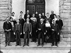 Thomas Franklin Kane and the faculty of Olivet College, Olivet, Michigan, circa 1898-1900s