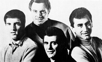 Valli (front, center) with the Four Seasons in 1966