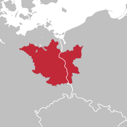 The Province of Brandenburg, as superimposed on modern borders
