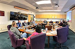 The Nome Chamber of Commerce meets with Don Young, Alaska's at-large member of the U.S. House of Representatives, in October 2018