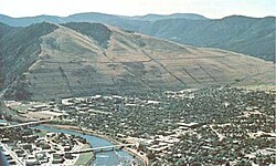 Ancient wave-cut shorelines are visible on the edge of Mount Sentinel.