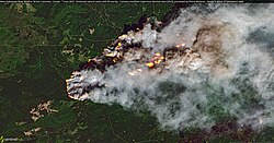 Kiskatinaw River wildfire in British Columbia (June 2023)