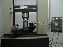 Compression test on a universal testing machine
