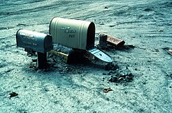 Mudflow-induced property damage caused by the 1980 Mount St. Helens sector collapse