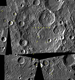 Satellite craters of Janssen