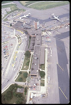 The airport's terminal in 1979