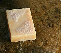 Soaps are weak bases formed by the reaction of fatty acids with sodium hydroxide or potassium hydroxide.