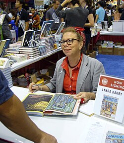 Lynda Barry signing What It Is at San Diego Comicon in 2008