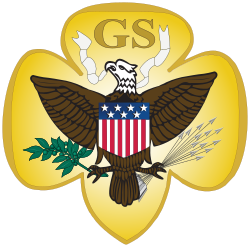 Designed by Juliette Gordon Low, the sole emblem of the Girl Scouts of the USA from 1912 until 1978