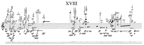 Beginning of Etude No. 18, from Book II of Freeman Etudes