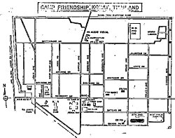 General map of Camp Friendship (14°54′44″N 102°04′42″E / 14.91222°N 102.07833°E / 14.91222; 102.07833 (Camp Friendship))